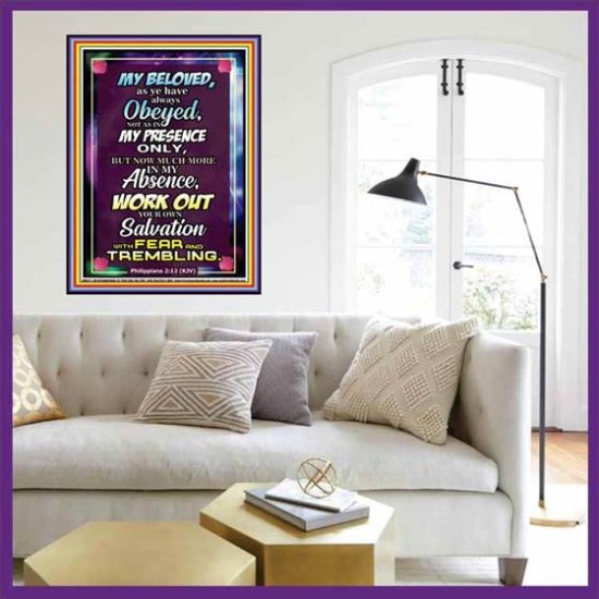 WORK OUT YOUR SALVATION   Christian Quote Frame   (GWOVERCOMER6777)   