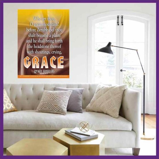 WHO ART THOU O GREAT MOUNTAIN   Bible Verse Frame Online   (GWOVERCOMER716)   