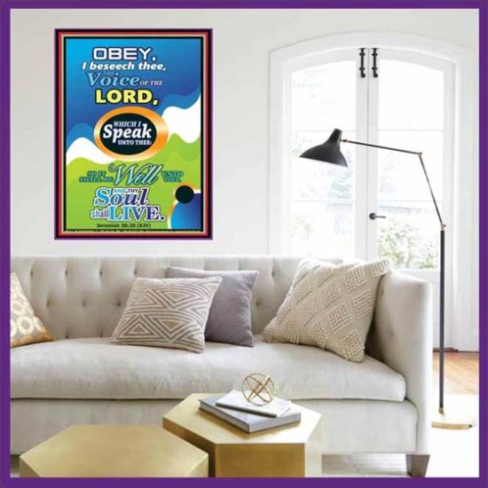 THE VOICE OF THE LORD   Contemporary Christian Poster   (GWOVERCOMER7574)   