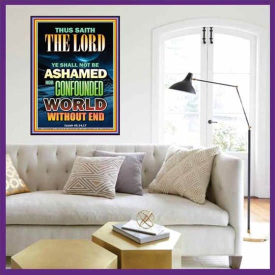 YE SHALL NOT BE ASHAMED   Framed Guest Room Wall Decoration   (GWOVERCOMER8826)   