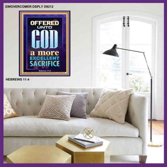 A MORE EXCELLENT SACRIFICE   Contemporary Christian poster   (GWOVERCOMER9212)   