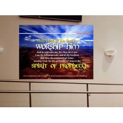 WORSHIP HIM   Custom Framed Bible Verse   (GWOVERCOMER1511)   "62x44"