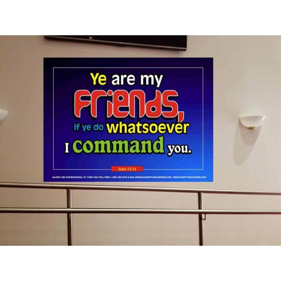 YE ARE MY FRIENDS   Picture Frame   (GWOVERCOMER2047)   