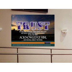 TRUST IN THE LORD   Modern Wall Art   (GWOVERCOMER295)   "62x44"