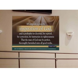 ALL SCRIPTURE IS GIVEN BY INSPIRATION OF GOD   Christian Quote Framed   (GWOVERCOMER297)   