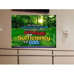 ALL SUFFICIENT GOD   Large Frame Scripture Wall Art   (GWOVERCOMER3774)   
