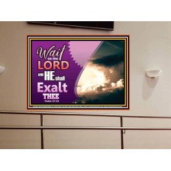 WAIT ON THE LORD   Framed Bible Verses   (GWOVERCOMER7570)   "62x44"