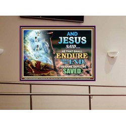 YE SHALL BE SAVED   Unique Bible Verse Framed   (GWOVERCOMER8421)   "62x44"