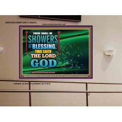 SHOWERS OF BLESSINGS   Encouraging Bible Verses Frame   (GWOVERCOMER8551L)   