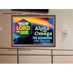 ALPHA AND OMEGA   Christian Quotes Framed   (GWOVERCOMER8649L)   