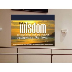 WALK IN WISDOM   Bible Verse Wall Art   (GWOVERCOMER865)   "62x44"