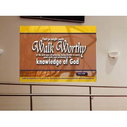 WALK WORTHY   Encouraging Bible Verses Framed   (GWOVERCOMER867)   "62x44"