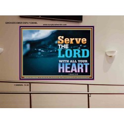 WITH ALL YOUR HEART   Framed Religious Wall Art    (GWOVERCOMER8846L)   "62x44"