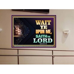 WAIT UPON THE LORD   Bible Scriptures on Forgiveness Acrylic Glass Frame   (GWOVERCOMER8936)   "62x44"