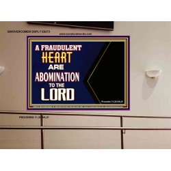 WHAT ARE ABOMINATION TO THE LORD   Large Framed Scriptural Wall Art   (GWOVERCOMER9273)   "62x44"