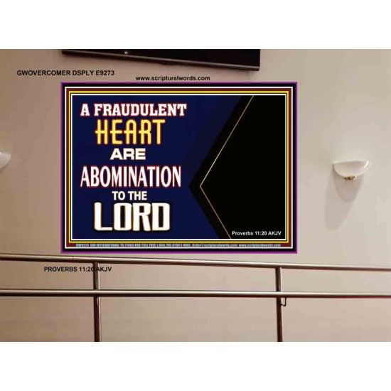 WHAT ARE ABOMINATION TO THE LORD   Large Framed Scriptural Wall Art   (GWOVERCOMER9273)   