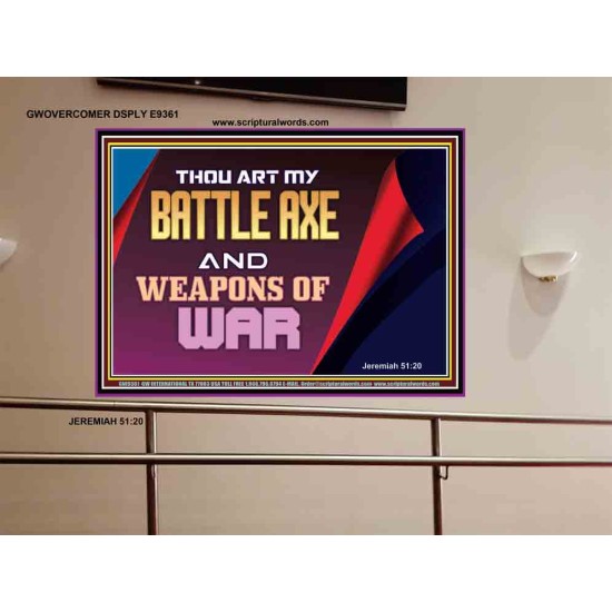 YOU ARE MY WEAPONS OF WAR   Framed Bible Verses   (GWOVERCOMER9361)   