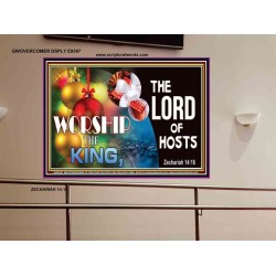 WORSHIP THE KING   Bible Verse Framed Art   (GWOVERCOMER9367)   "62x44"