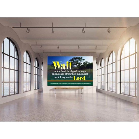 WAIT ON THE LORD   Contemporary Wall Decor   (GWOVERCOMER270)   