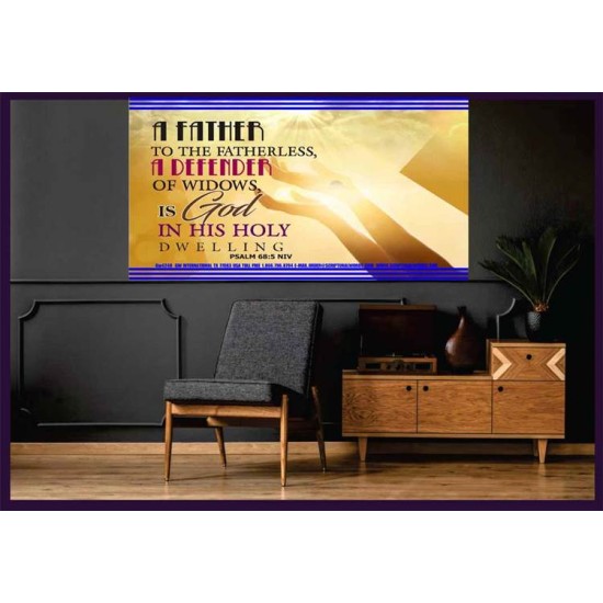 A FATHER TO THE FATHERLESS   Christian Quote Framed   (GWOVERCOMER4248)   