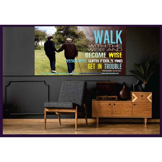 WALK WITH THE WISE   Custom Framed Bible Verses   (GWOVERCOMER4294)   