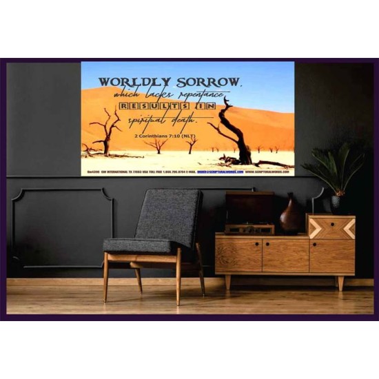 WORDLY SORROW   Custom Frame Scriptural ArtWork   (GWOVERCOMER4390)   