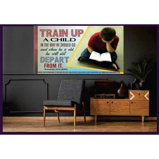 TRAIN UP A CHILD   Frame Scripture    (GWOVERCOMER4681)   