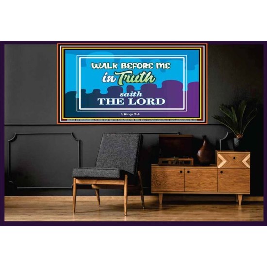 WALK IN TRUTH   Unique Bible Verse Framed   (GWOVERCOMER7558)   