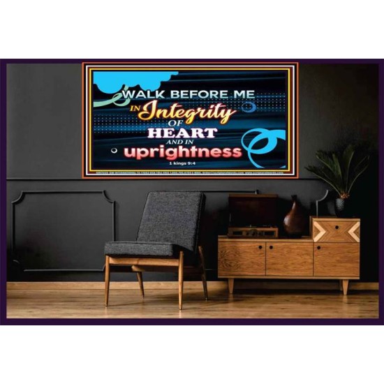 WALK IN INTEGRITY   Unique Bible Verse Frame   (GWOVERCOMER7559)   