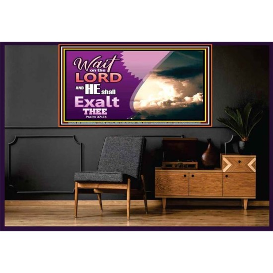 WAIT ON THE LORD   Framed Bible Verses   (GWOVERCOMER7570)   