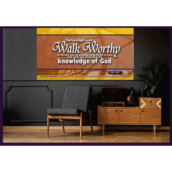 WALK WORTHY   Encouraging Bible Verses Framed   (GWOVERCOMER867)   