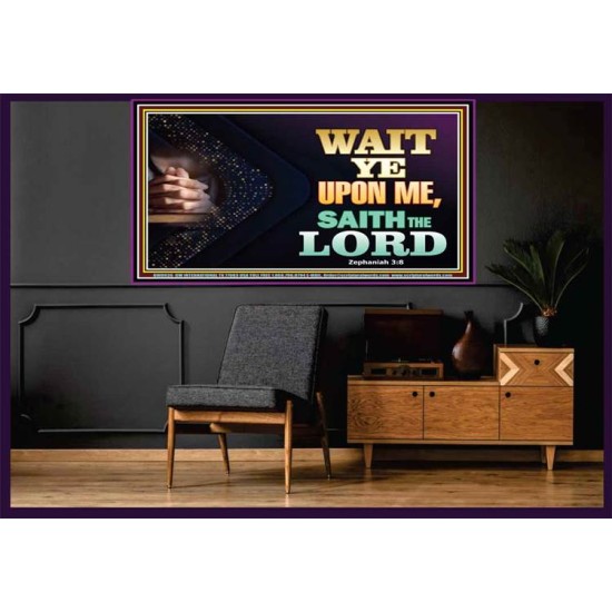 WAIT UPON THE LORD   Bible Scriptures on Forgiveness Acrylic Glass Frame   (GWOVERCOMER8936)   