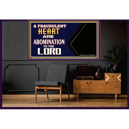 WHAT ARE ABOMINATION TO THE LORD   Large Framed Scriptural Wall Art   (GWOVERCOMER9273)   