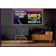 WHAT IS GOD'S PLACE IN YOUR HEART   Large Framed Scripture Wall Art   (GWOVERCOMER9379)   