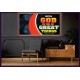 WITH GOD WE WILL DO GREAT THINGS   Large Framed Scriptural Wall Art   (GWOVERCOMER9381)   