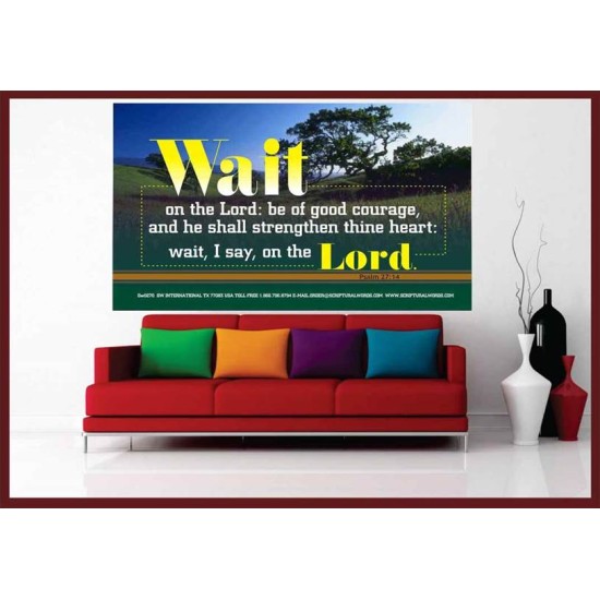 WAIT ON THE LORD   Contemporary Wall Decor   (GWOVERCOMER270)   