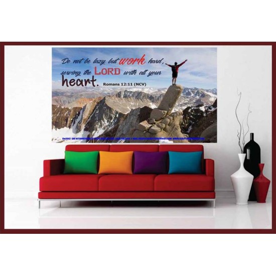 SERVE GOD WITH ALL YOUR HEART   Scripture Art Prints   (GWOVERCOMER3942)   