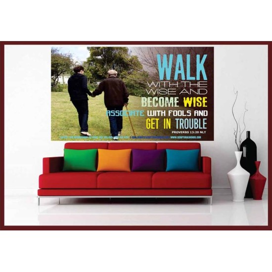 WALK WITH THE WISE   Custom Framed Bible Verses   (GWOVERCOMER4294)   