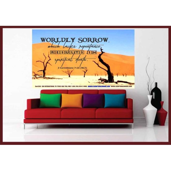 WORDLY SORROW   Custom Frame Scriptural ArtWork   (GWOVERCOMER4390)   