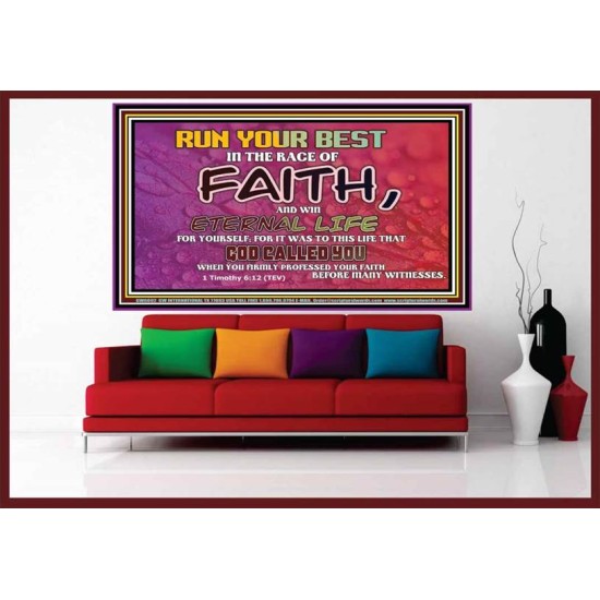 WIN ETERNAL LIFE   Inspiration office art and wall dcor   (GWOVERCOMER6602)   