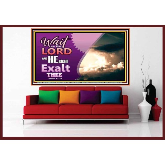 WAIT ON THE LORD   Framed Bible Verses   (GWOVERCOMER7570)   