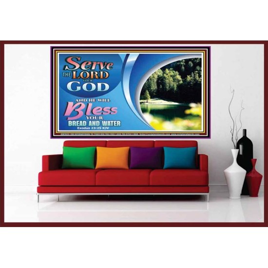 SERVE THE LORD   Encouraging Bible Verses Frame   (GWOVERCOMER7823)   
