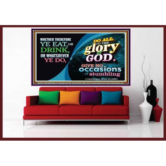 ALL THE GLORY OF GOD   Framed Scripture Art   (GWOVERCOMER7842)   