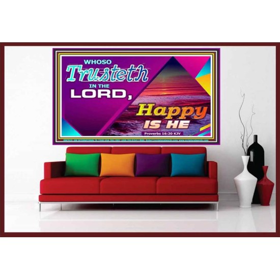 TRUST IN THE LORD   Framed Bedroom Wall Decoration   (GWOVERCOMER7920)   