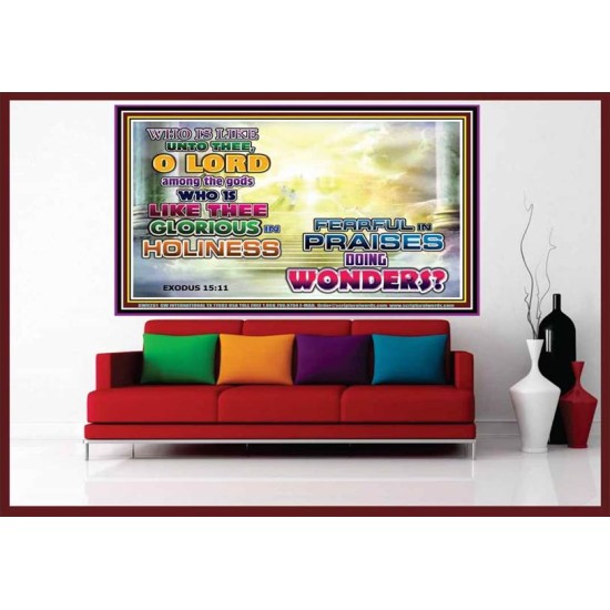 WHO IS LIKE UNTO THEE   Kitchen Wall Art   (GWOVERCOMER8261)   