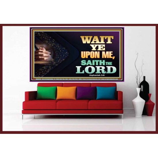 WAIT UPON THE LORD   Bible Scriptures on Forgiveness Acrylic Glass Frame   (GWOVERCOMER8936)   