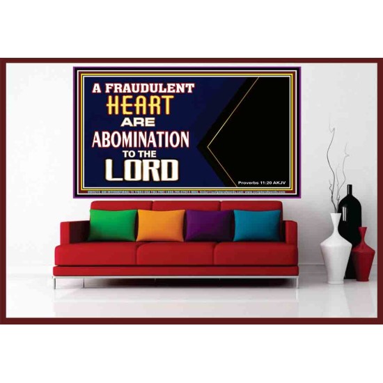 WHAT ARE ABOMINATION TO THE LORD   Large Framed Scriptural Wall Art   (GWOVERCOMER9273)   