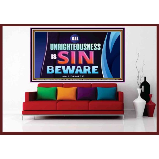 ALL UNRIGHTEOUSNESS IS SIN   Printable Bible Verse to Frame   (GWOVERCOMER9376)   