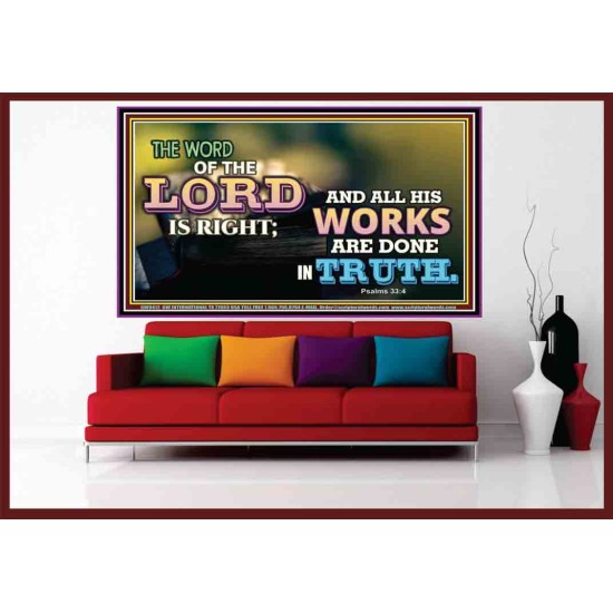 ALL HIS WORKS ARE DONE IN TRUTH   Scriptural Wall Art   (GWOVERCOMER9412)   