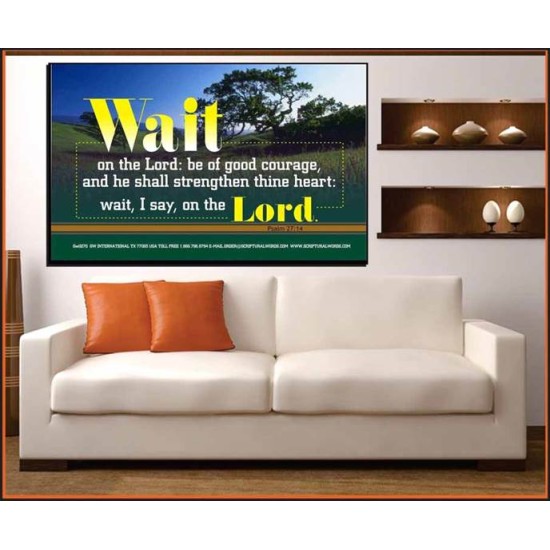 WAIT ON THE LORD   Contemporary Wall Decor   (GWOVERCOMER270)   